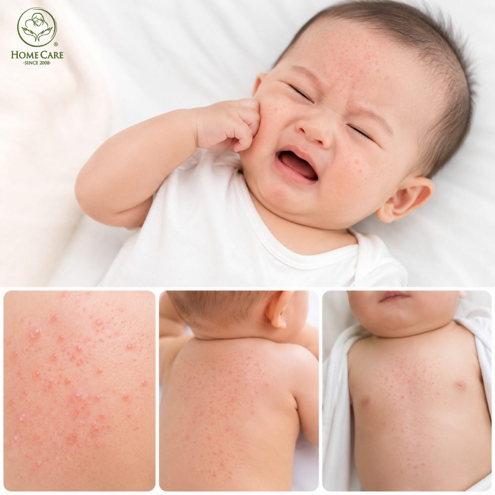 Dấu hiệu nhận biết bé bị rôm sảy